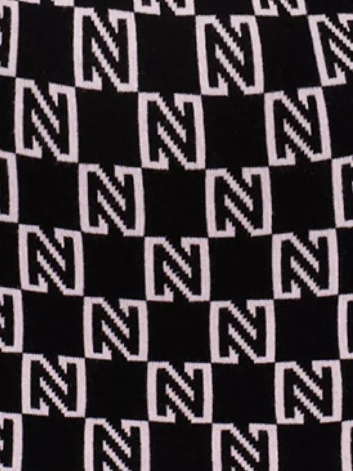 Aansluitende jurk met logo patroon