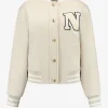 Baseball jack met N-logo en knopen