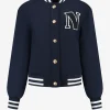 Baseball jack met N-logo en knopen