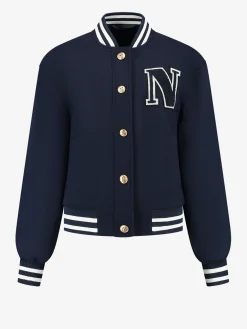Baseball jack met N-logo en knopen