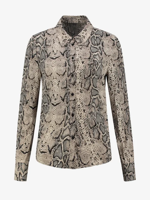 Blouse met slangenprint