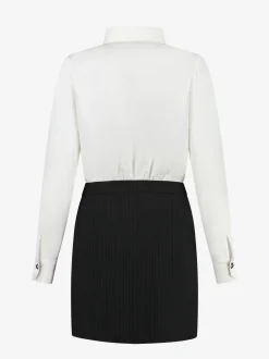 Blouse-jurk met krijtstrepen