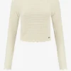Cropped Ajour knit top