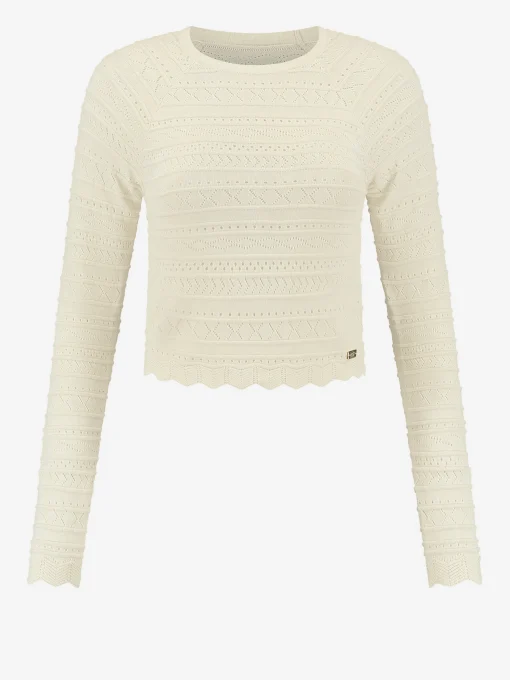 Cropped Ajour knit top