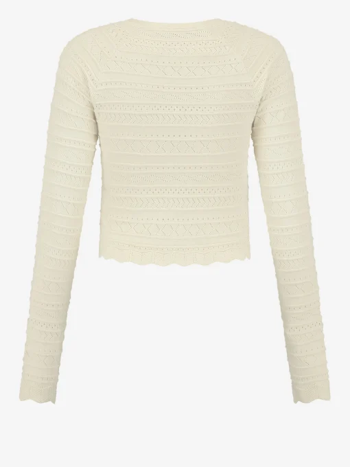 Cropped Ajour knit top