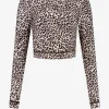 Cropped sport top met dieren print