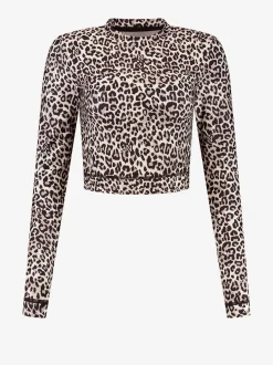 Cropped sport top met dieren print
