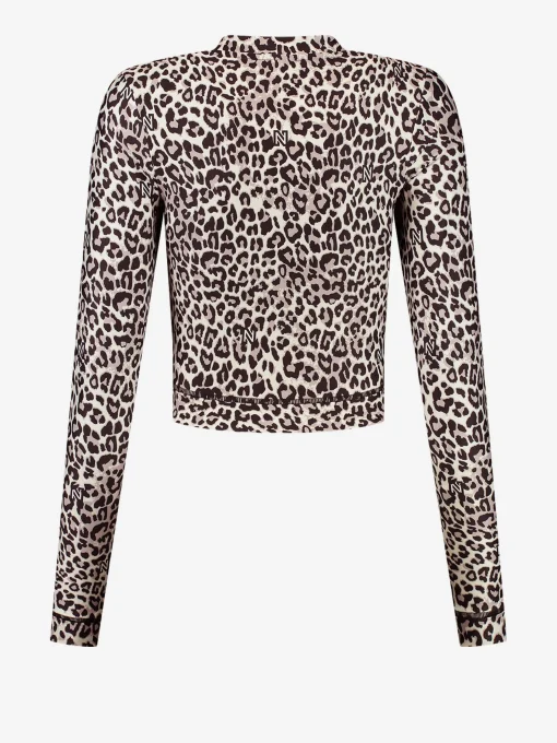 Cropped sport top met dieren print