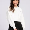 Cropped sweater met glinsterende studs