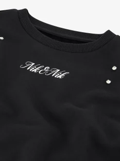 Cropped sweater met glinsterende studs