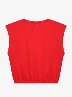Cropped T-shirt met logo