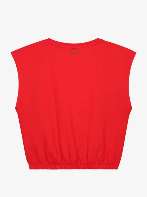 Cropped T-shirt met logo