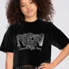 Cropped T-shirt met pailletten NIK&NIK logo