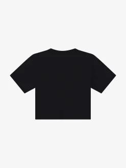 Cropped T-shirt met pailletten NIK&NIK logo