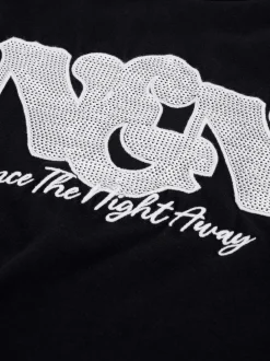 Cropped T-shirt met pailletten NIK&NIK logo