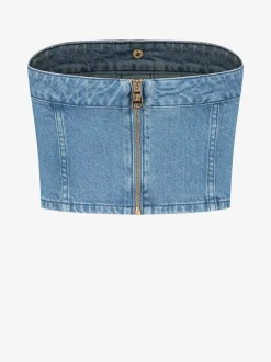 Denim bandeau top