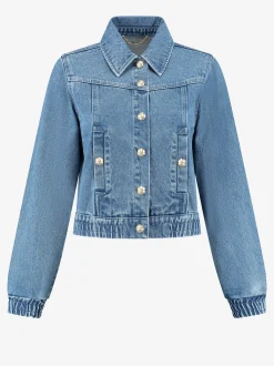 Denim bomber