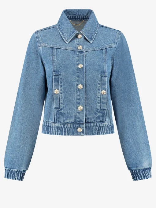 Denim bomber