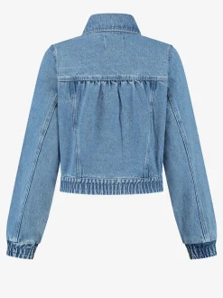 Denim bomber