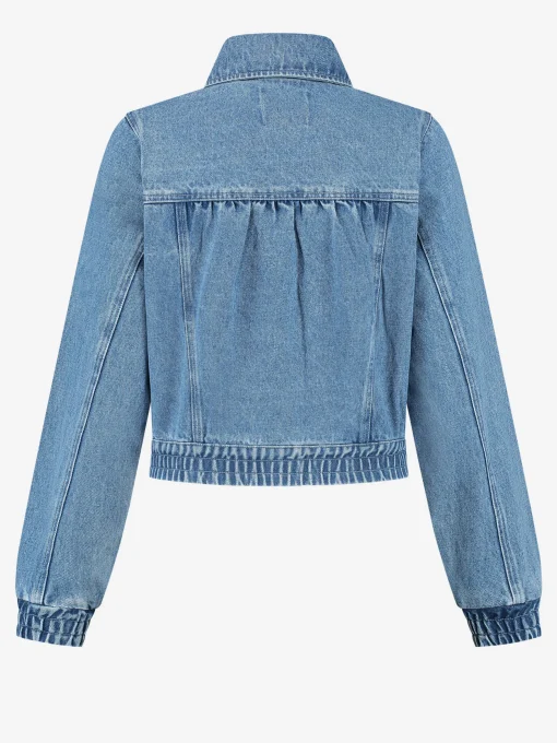 Denim bomber