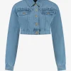 Denim jacket met detail aan de zijkant
