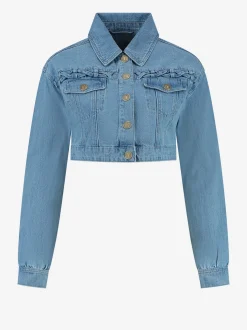 Denim jacket met detail aan de zijkant