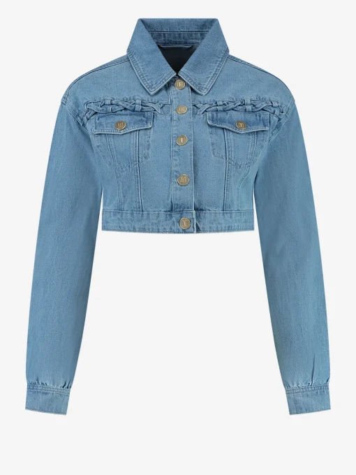 Denim jacket met detail aan de zijkant
