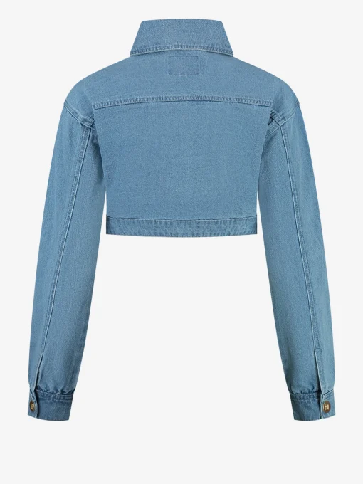 Denim jacket met detail aan de zijkant