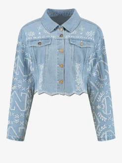 Denim jacket met embroidery