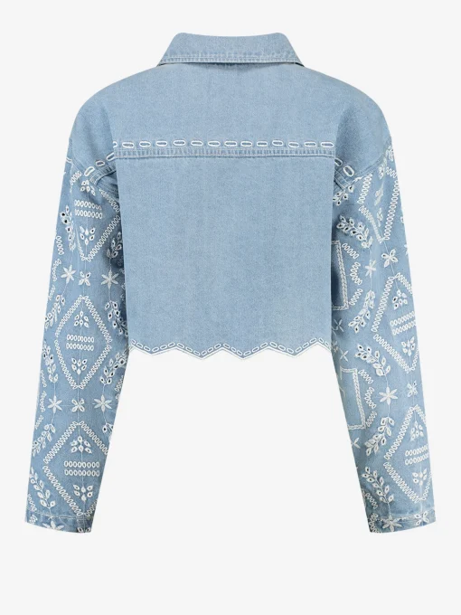 Denim jacket met embroidery