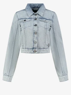 Denim jacket met lijn detail