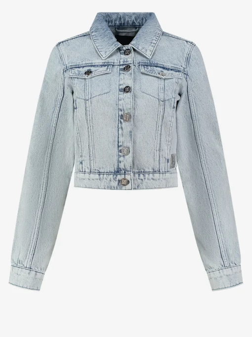 Denim jacket met lijn detail