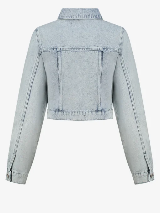 Denim jacket met lijn detail