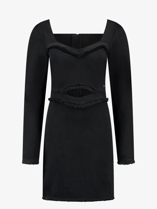 Denim jurk met cut-out