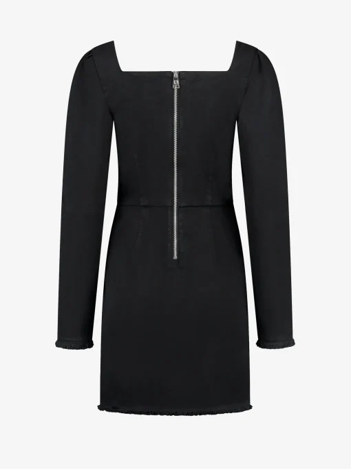 Denim jurk met cut-out
