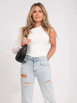 Een mouw top met cut out