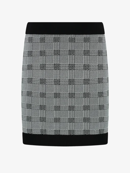 Fitted geruite rok