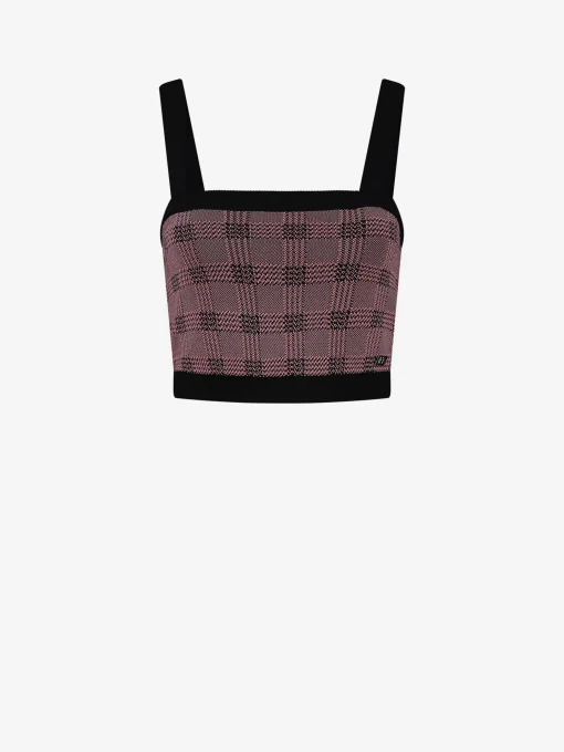 Fitted geruite top