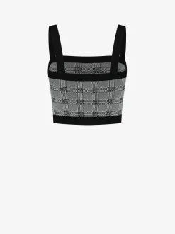 Fitted geruite top