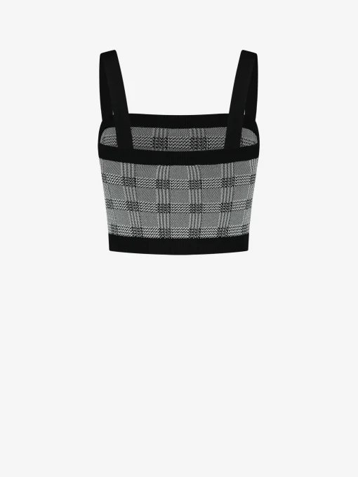 Fitted geruite top