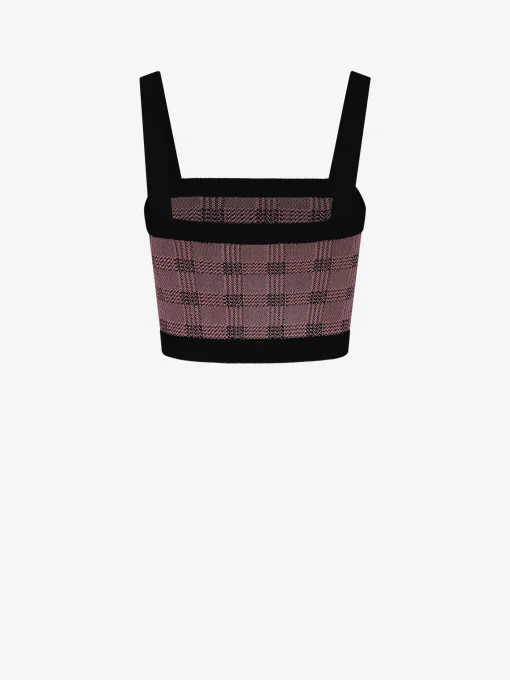 Fitted geruite top