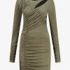 Fitted jurk met cut-out