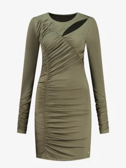 Fitted jurk met cut-out