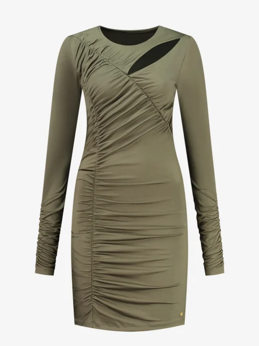 Fitted jurk met cut-out