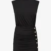 Fitted jurk met knopen