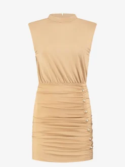 Fitted jurk met knopen