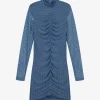Fitted jurk met mesh