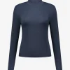 Fitted top met col
