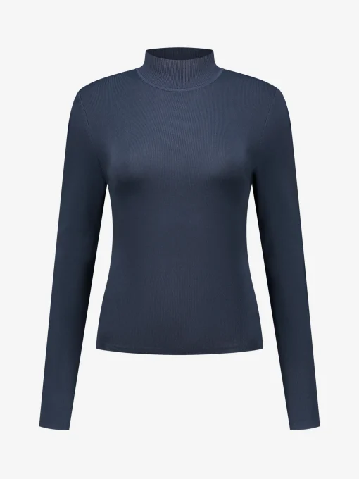 Fitted top met col