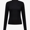 Fitted top met col